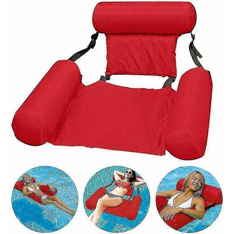 Swimming Pool Hammock Floating Recliner Inflatable Pool Chair Foldable Floating