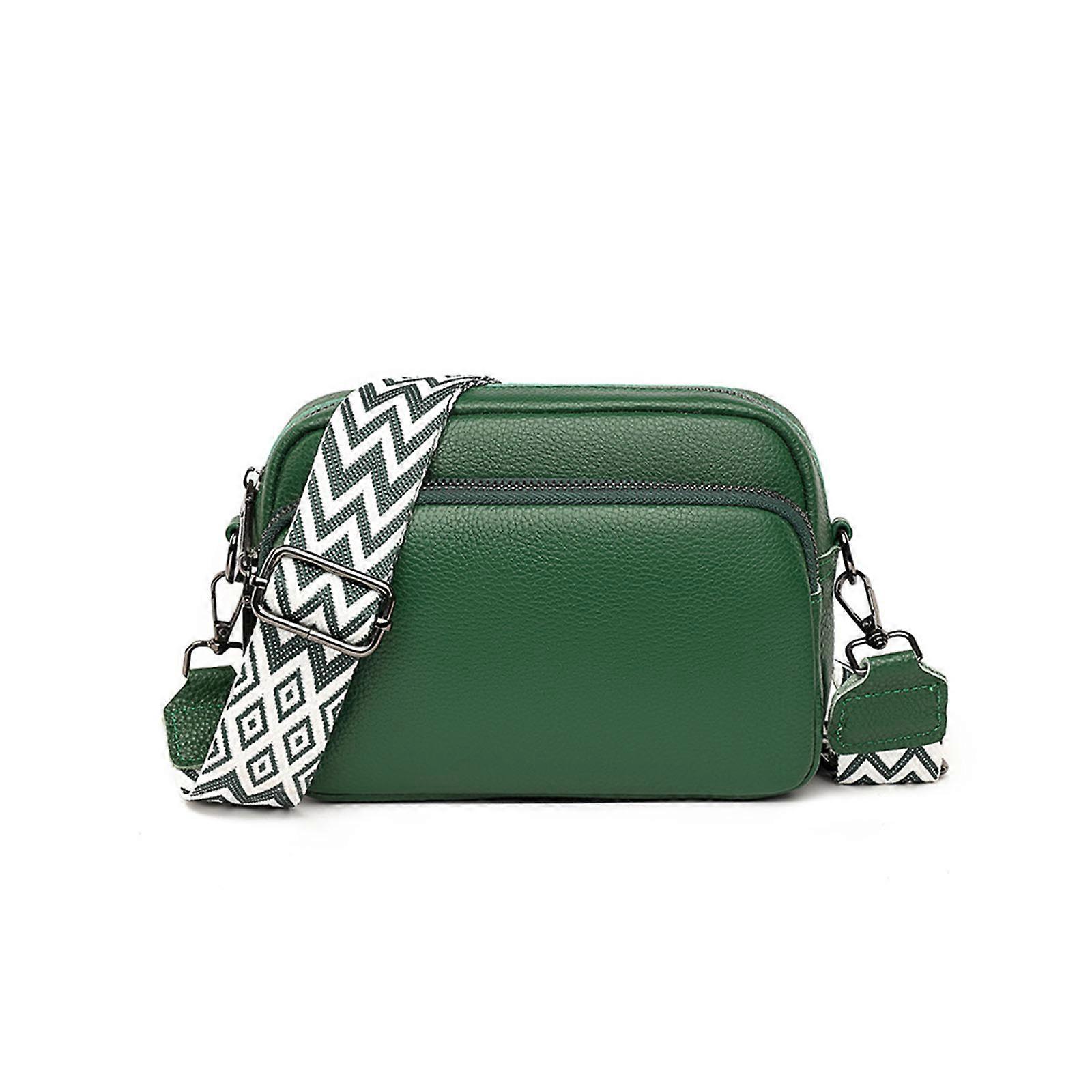 Borsa a tracolla da donna in pelle con tracolla larga e zip | Borsa a tracolla piccola con tracolla rimovibile