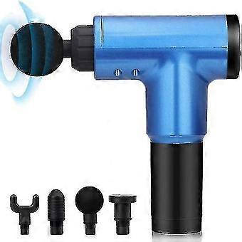 Us plug blue electric fascia gun muscle relaxer neck massager home fitness impact massage gun az7421