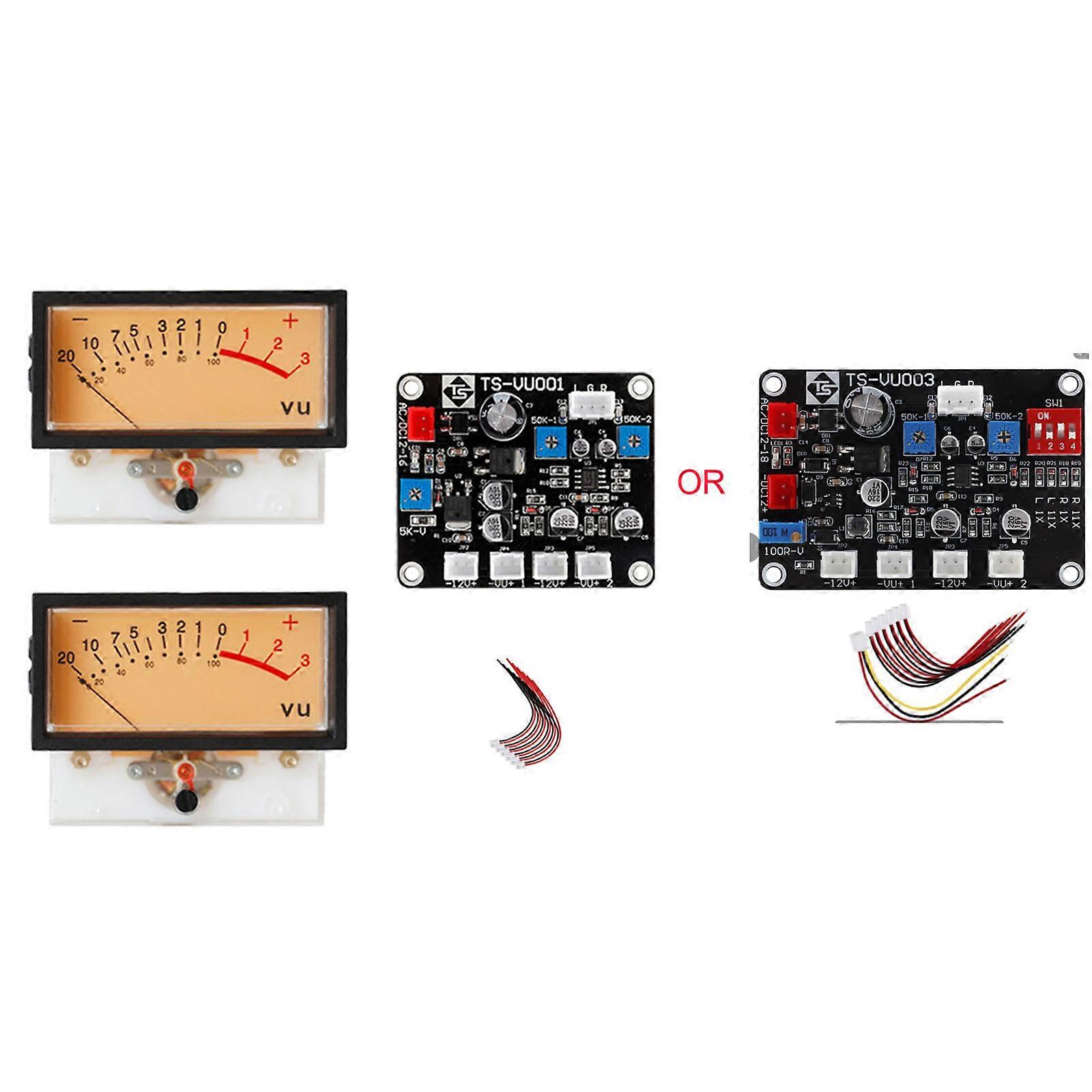 VU Ammeter +Driver Board High-precision Power Meter with Backlight Flat Meter