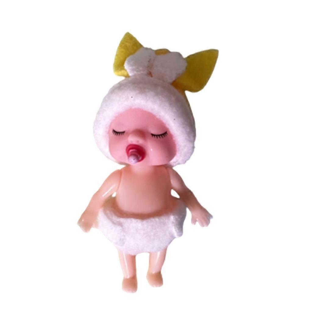 3,7 polegadas Páscoa Boneca Adormecida Branca Bebê Menina Elfo Realista com Chupeta