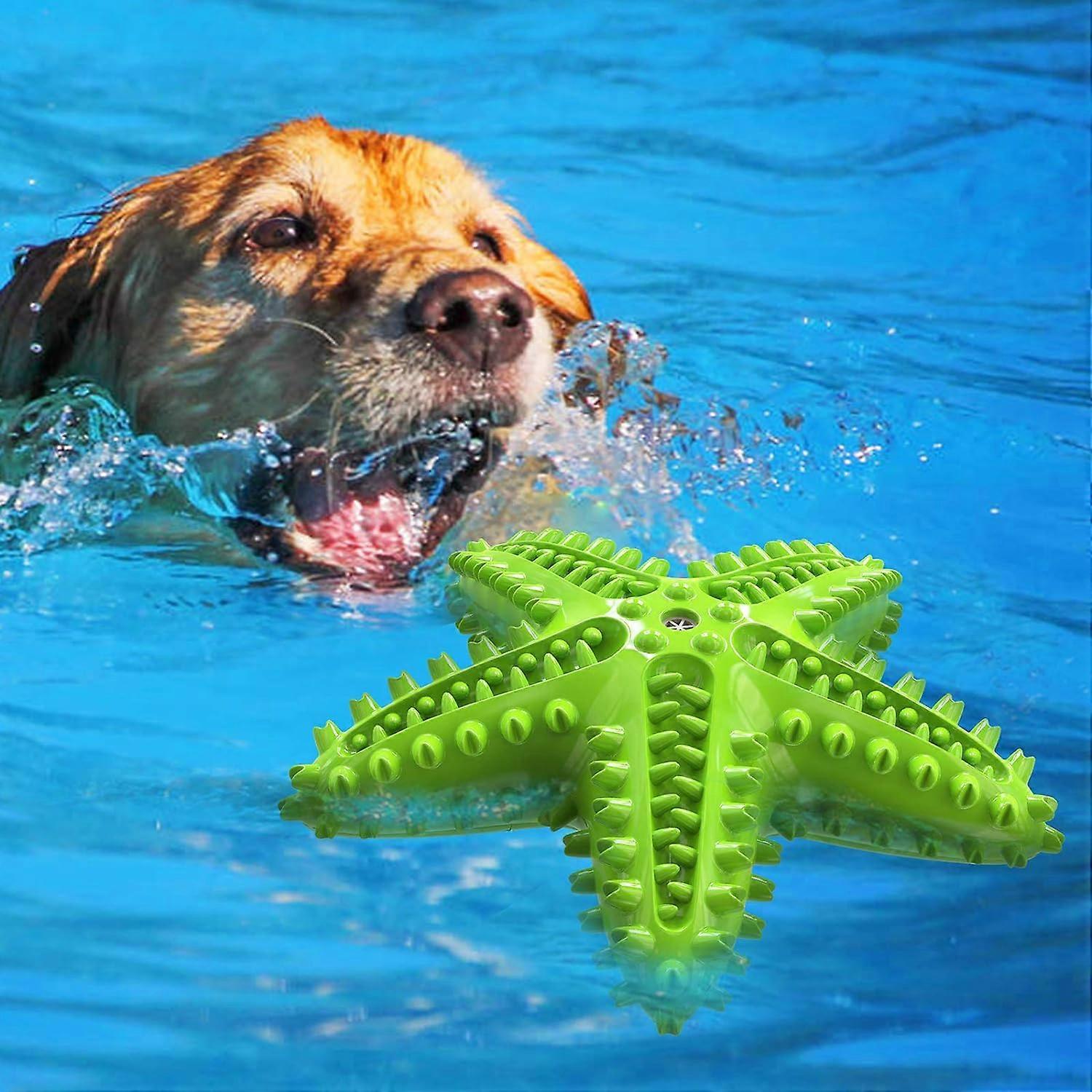 Dog Toys, Puppy Teething Cleaning Toothbrush Toy, Durable Squeaky Interactive Starfish Puppy