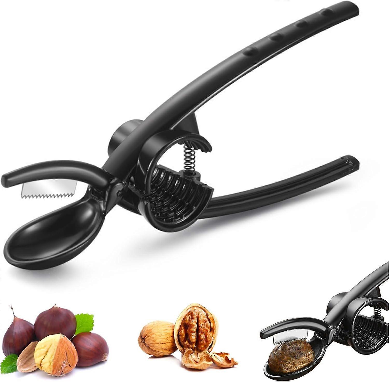 Nutcracker Chestnut Opener, Stainless Steel Chestnut Pliers Effortless Nutcracker 2-in-1 Nutcracker, Chestnut Cutter Nutcracker for Walnuts Chestnuts