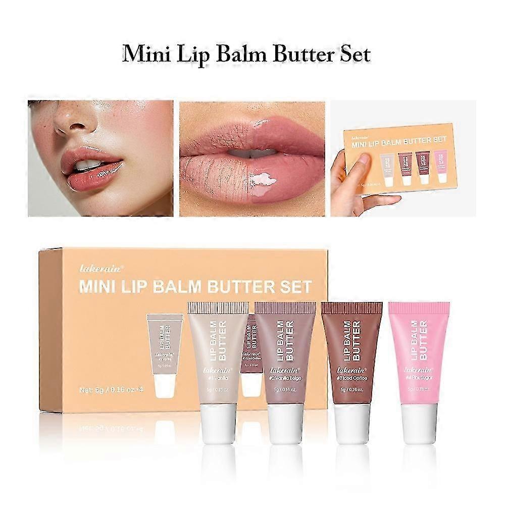 Moisturizing Mini Lip Butter Balm Set, Deep Conditioning Lip Mask and Lip Balm for Instant Moisture Shine and Hydration, Tinted Lip Balm