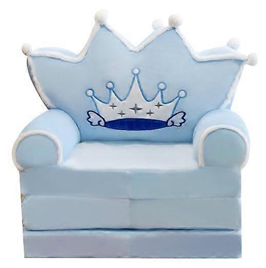 Foldable Kids Sofa, Plush Children Couch Backrest Armchair Bed
