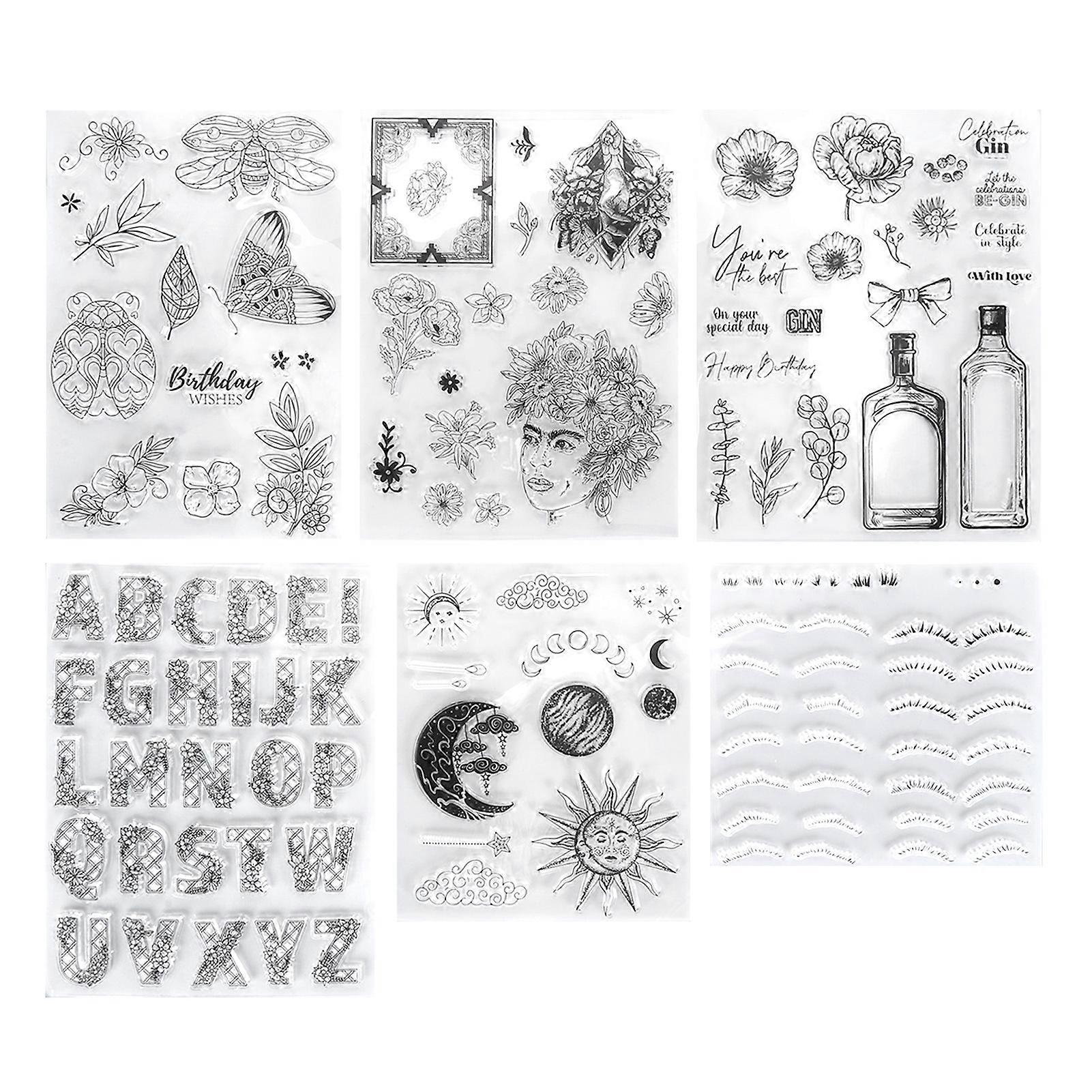 Creative Embossing: 6pcs Silicone Embossing Folders for DIY Crafting & Scrapbooking