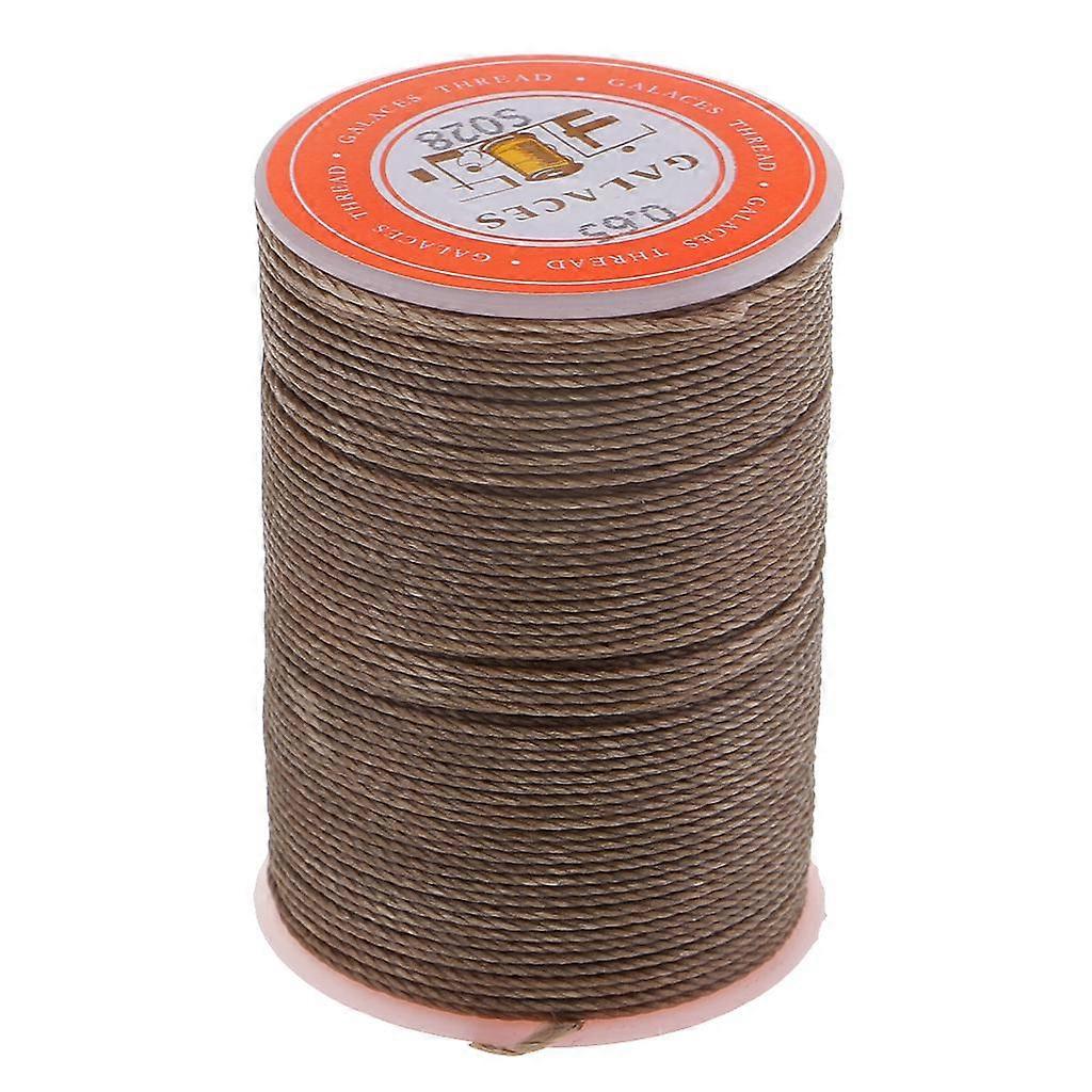 Leather Sewing Waxed Polyester Cord Thread Hand Stitching Craft Dark Grey