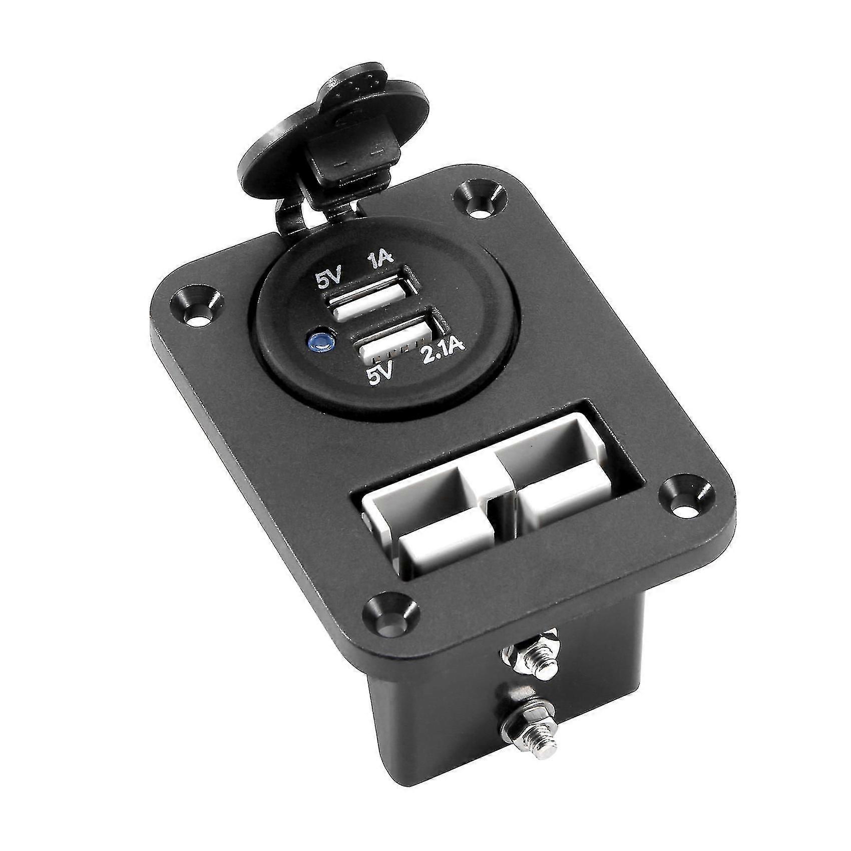 F Mount For Plug Socket Double Usb Charr Panel For Boat Truck Rv