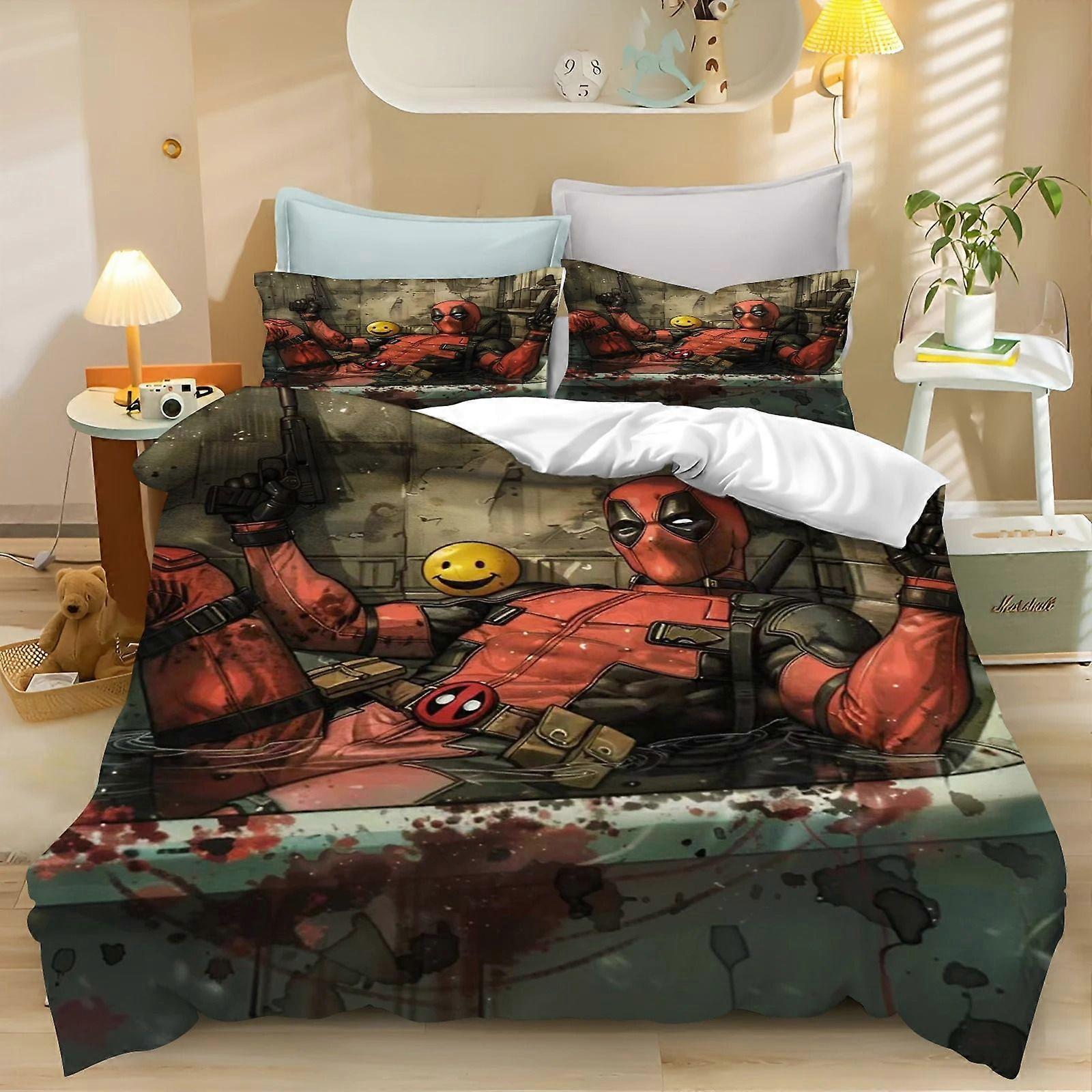 x731 LençóisConjunto de Cama com Capa de Edredom Conjunto de Cama de Poliéster Macio e Confortável Decoração de Quarto Presente Infantil Conjunto de Cama de 3 Peças (1 Capa de Edredom