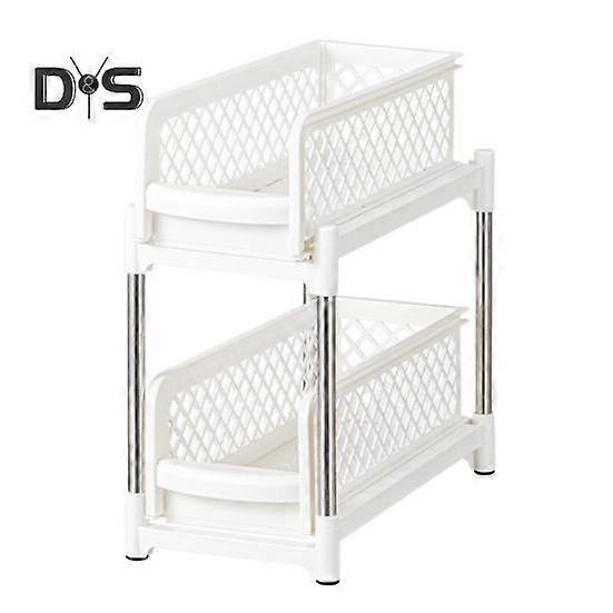 Sliding Under-sink Organizer Storage Rack Double-Layer Design Large Capacity Strong Load-bearing Easy Assembly Cabinet Organizer Storage Shelf