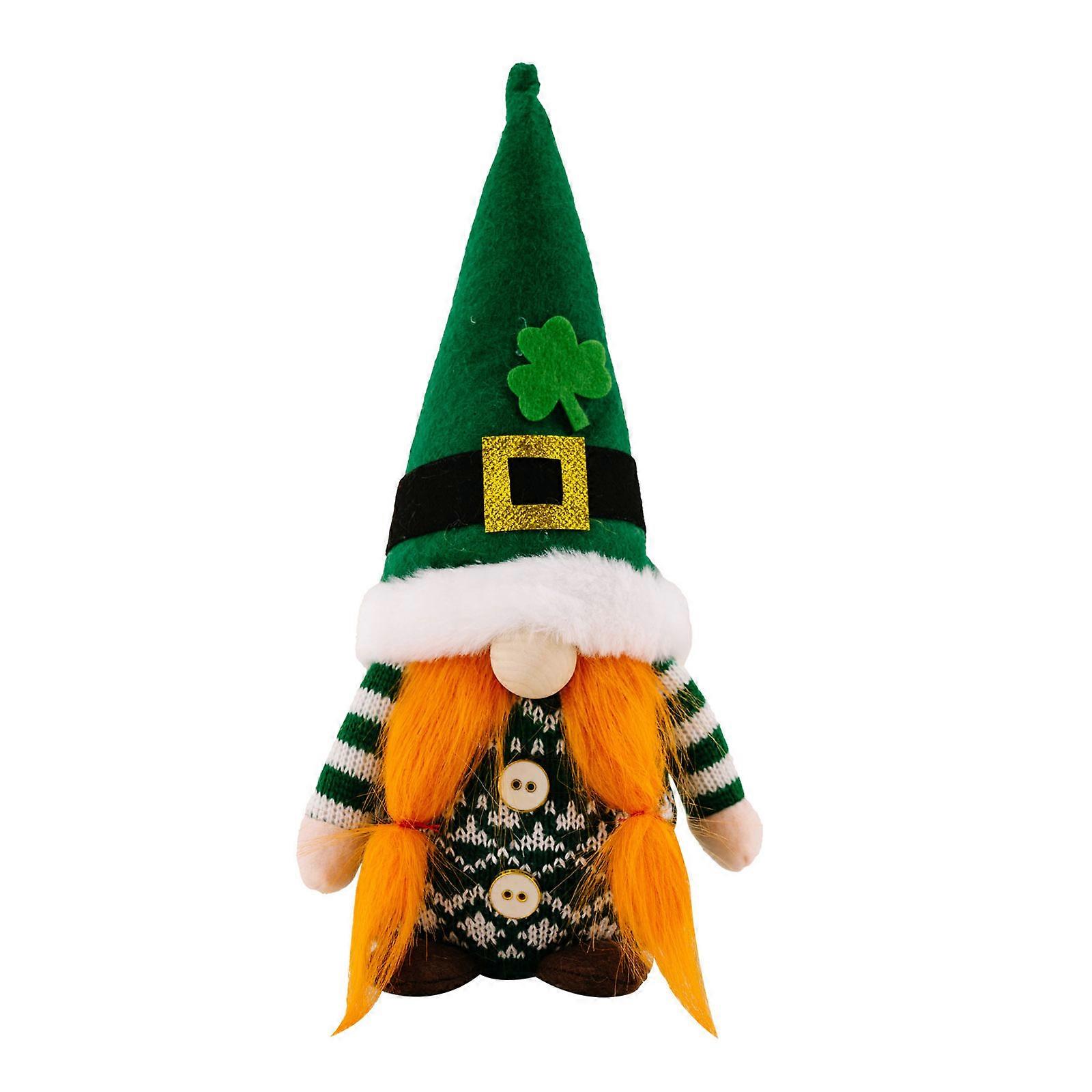 Patricks Day Gnomes Irish Leprechaun Tomtes Plush Handmade Scandinavian Nisse Elf Dwarfs Home Tiered Tray Decoration