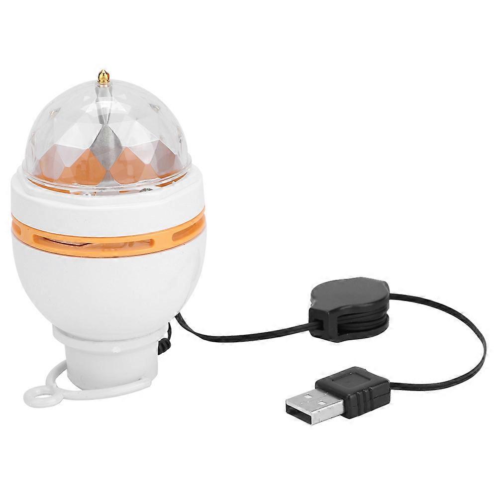 Multi-Color Crystal Stage Lighting, Auto-Rotating Crystal Ball Effect For Disco, High-Quality Plastic Rotating Led Disco Bulb With E27 Base Party