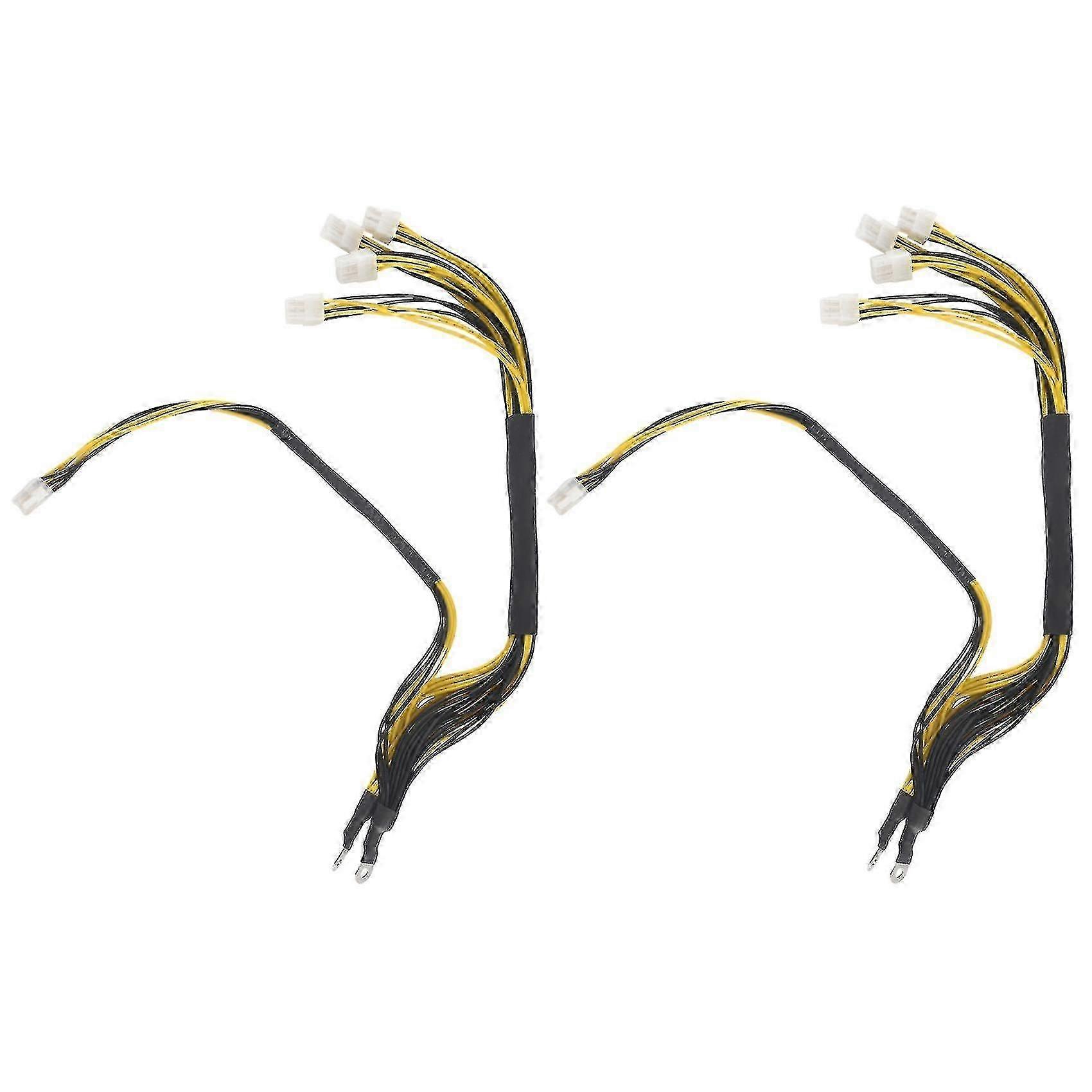 2 Pcs 1200w 1600w Output Wire 6pin Pcie Powers Connector Compatible Bitmain Antminer Apw3 / Apw3+ / Apw3++-dt