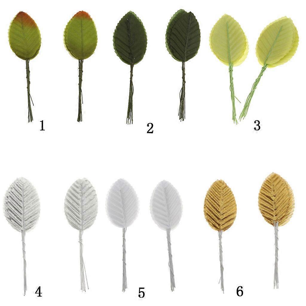 200pcs Artificial Silk Rose Leaves Bouquets Wedding Buttonhole DIY