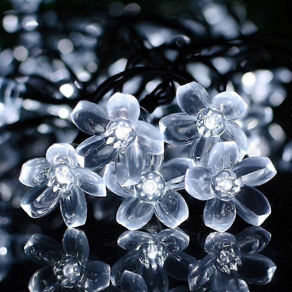 ضوء الشمس في الهواء الطلق مقاوم للماء 40 ضوء - 8 م - 8 نمط الديكور حديقة السياج ساحة شجرة عيد الميلاد ، حزب (الخوخ الأبيض)