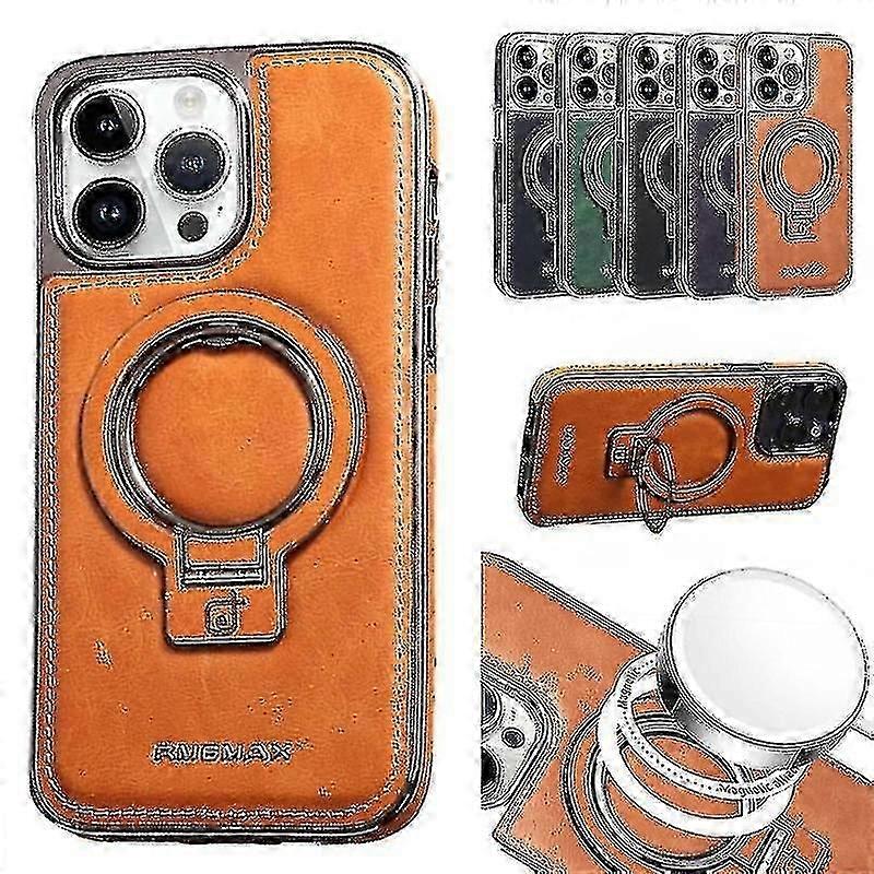 unique Luxury Leather Invisible Stand Phone Case For Iphone Case15/14/13 Pro Max