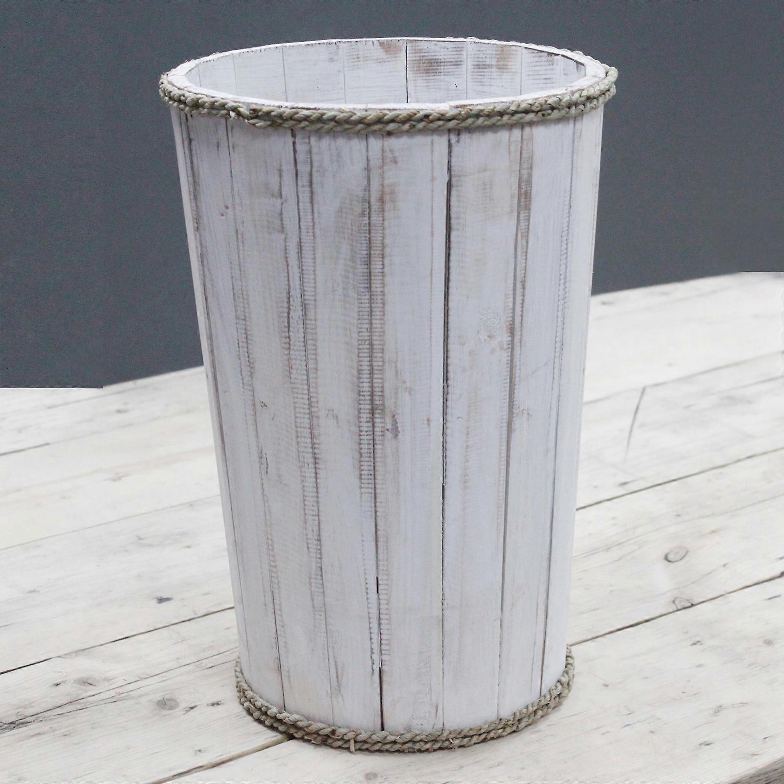 Retail Display Stands Large Nautical Display Tub Whitewash 45x32cm