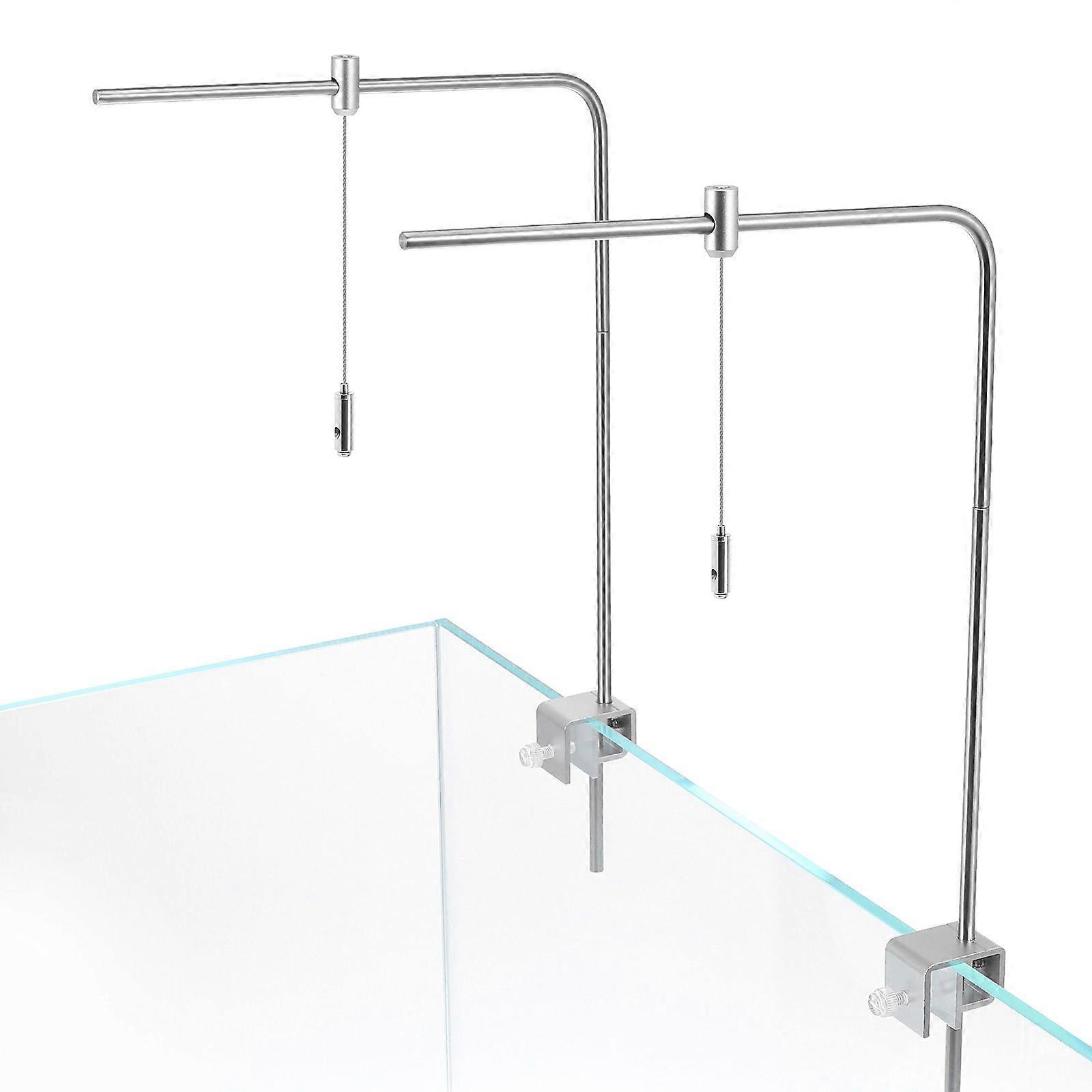 1 sett justerbart lysstativ for akvariumplanter sølv