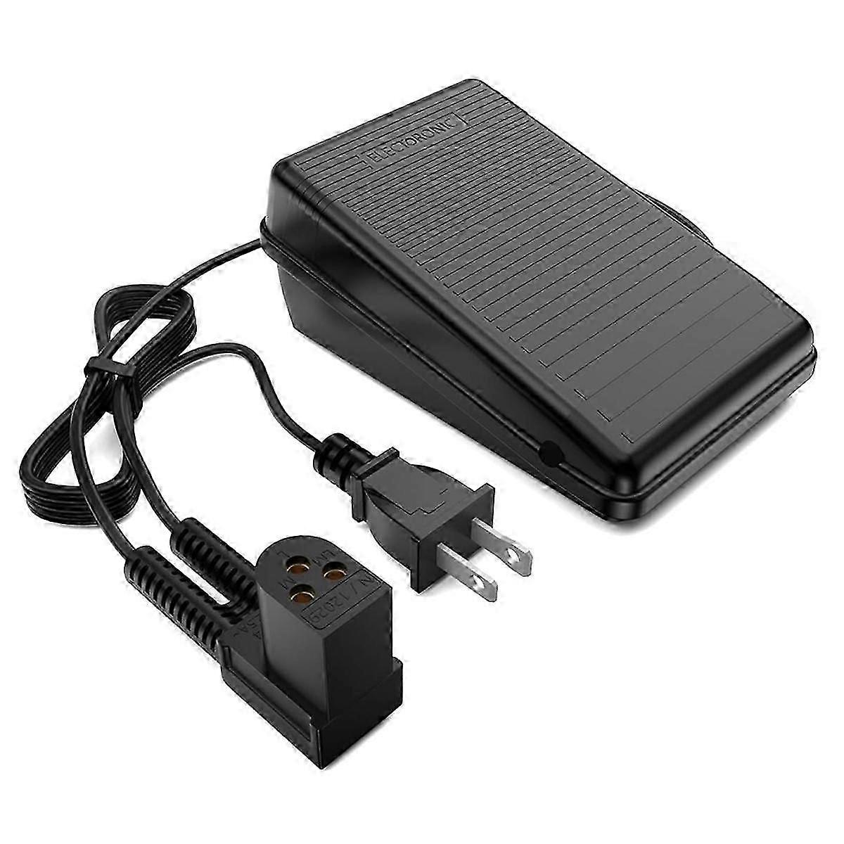 Foot Pedal Power Cord with Variable Speed Foot Pedal Controller Technology US Plug