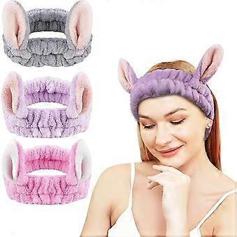 Stücke Make-up Stirnband Frauen Niedliches Haarband Gesichtspflege Stirnband Kaninchenohren Haarband für Spa Yoga Sport Make-up
