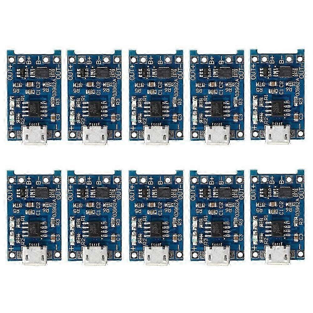 10Pcs 5V 1A 18650 πίνακας φόρτισης μπαταριών λιθίου TP4056 πίνακας φόρτισης μπαταριών λίθιου - Φόρτιση USB