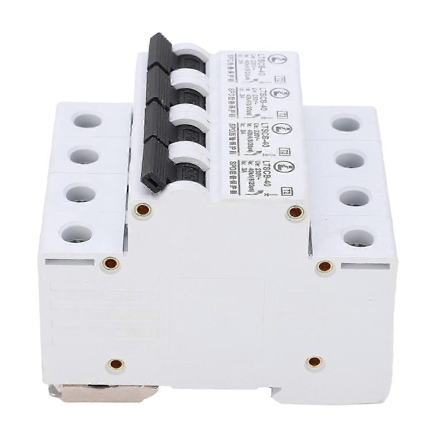 SPD Surge Protector FlameRetardant Shell Thunderclap Arrester White for LTSCB40KA 230V