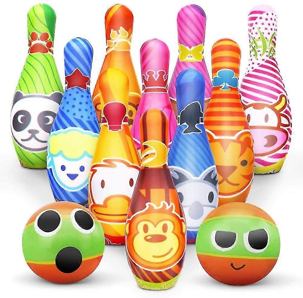 Bowling Set Skittles Game For Kids With Early Development Indoor Toy