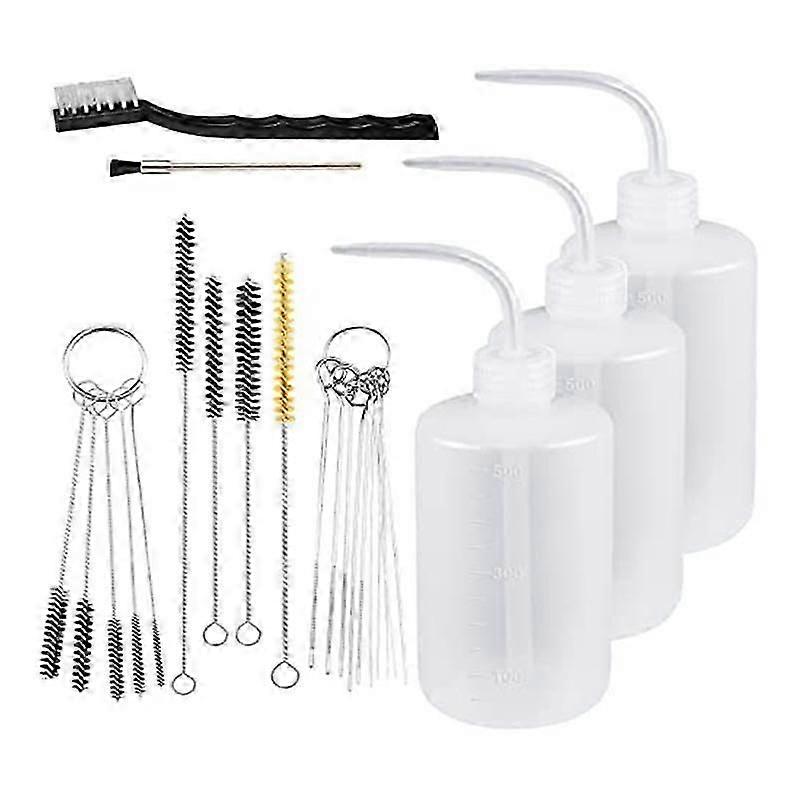 24 Τεμ GunCleaning Kit Paint 500Ml Πλαστικό Squeeze Μπουκάλι Μπουκάλι Μπουκάλι Βούρτσες Χρώμα Κιτ καθαρισμού bs