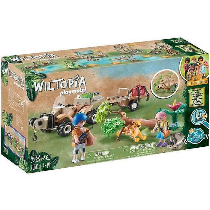PLAYMOBIL - 71011 - Wiltopia - Tierrettungsquad - Recycelte oder biobasierte Materialien