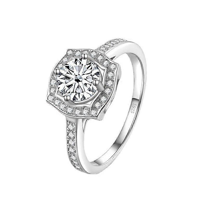 BagueRingen Trendy Sterling Silver S925 Βέρα Γάμου 1ct D-COLOR Moissanite Κοσμήματα Για Γυναίκες GRA Πιστοποιητικό