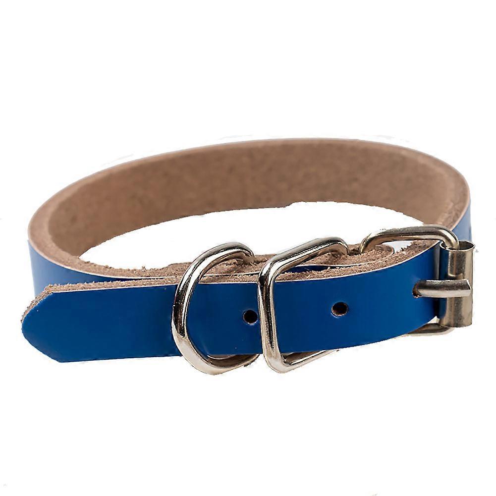 Adjustable Dog Collar in Pure Color PU Leather