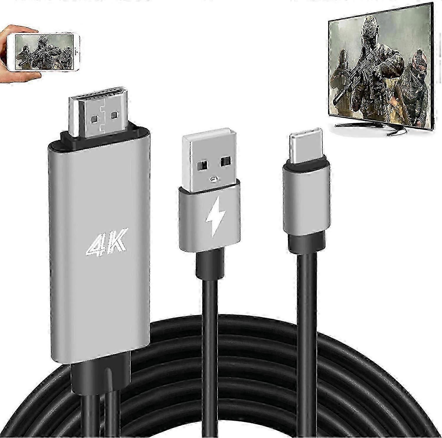 Adaptor HDMI Cablu USB Type-C MHL 4K HD Video Digital Conversion Cable
