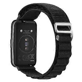 Para 7 Reloj de repuesto Correa de muñeca ajustable de nylon estilo F Huawei Band 7 negro, negro