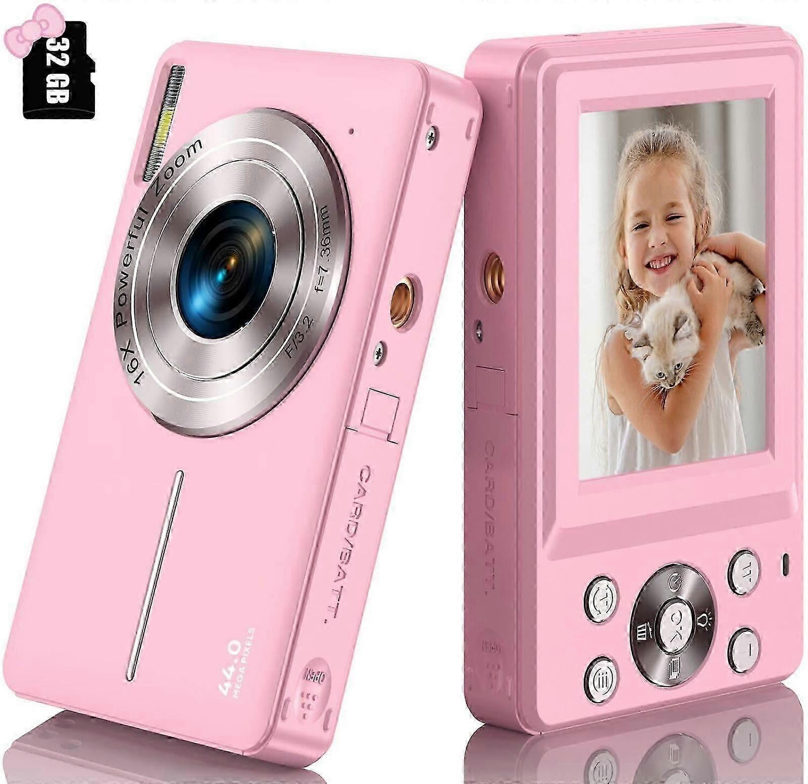 Digital Camera with 32G Card, 1080P Digital Camera 44MP HD Compact Digital Camera Photography Camera -GSL