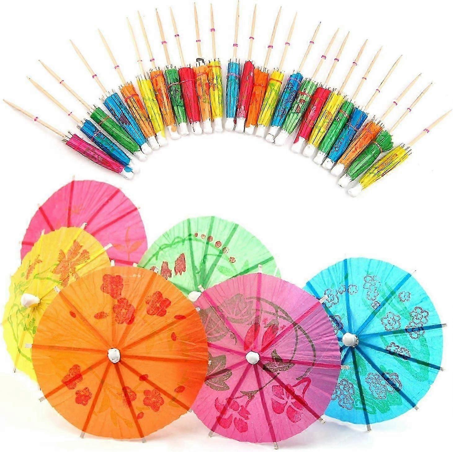 Cocktail Umbrellas, Paper Cocktail Decoration 50pcs Drinks Umbrellas For Cocktail Tropical