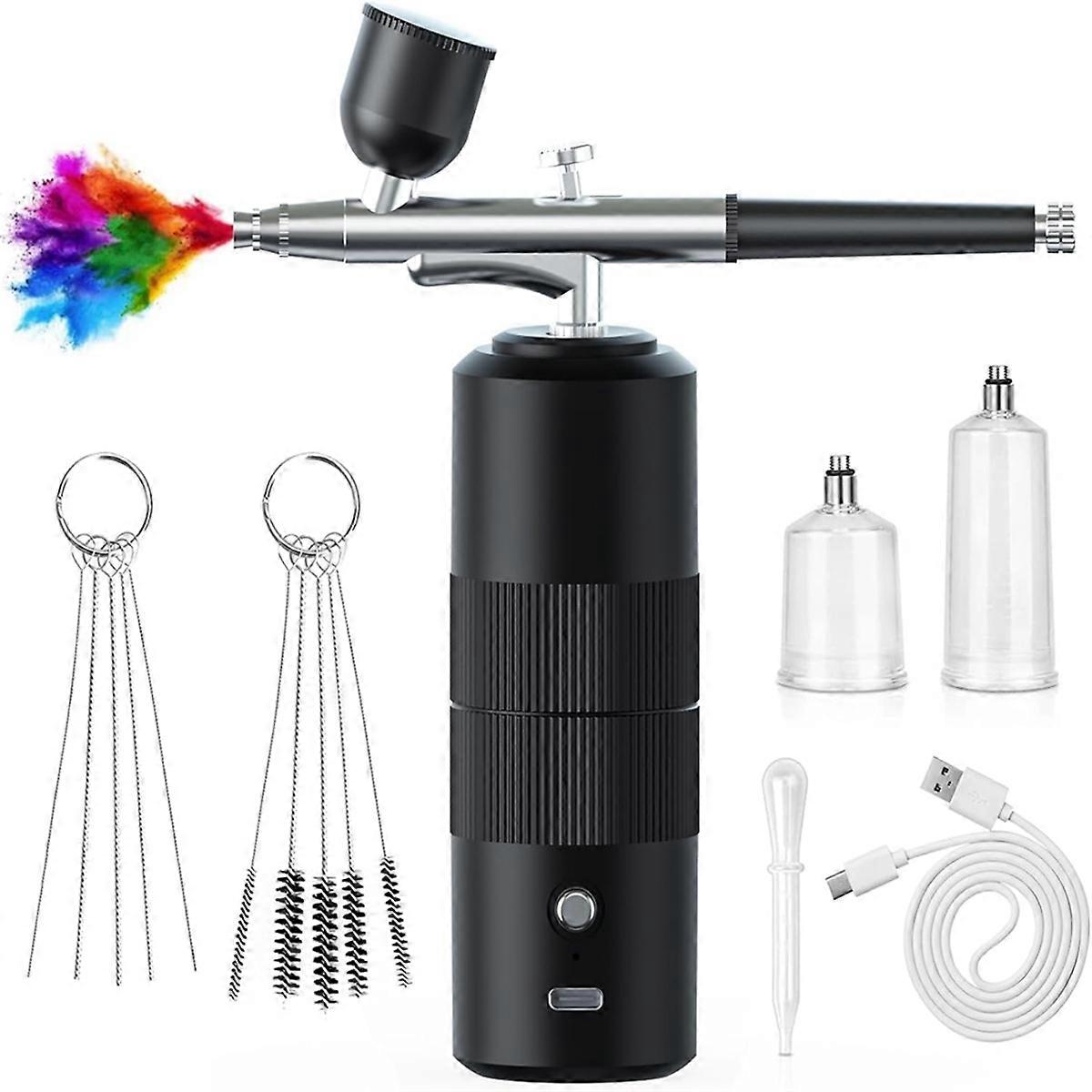 Airbrush Kit with Compressor High Pressure AirBrush Set,Black