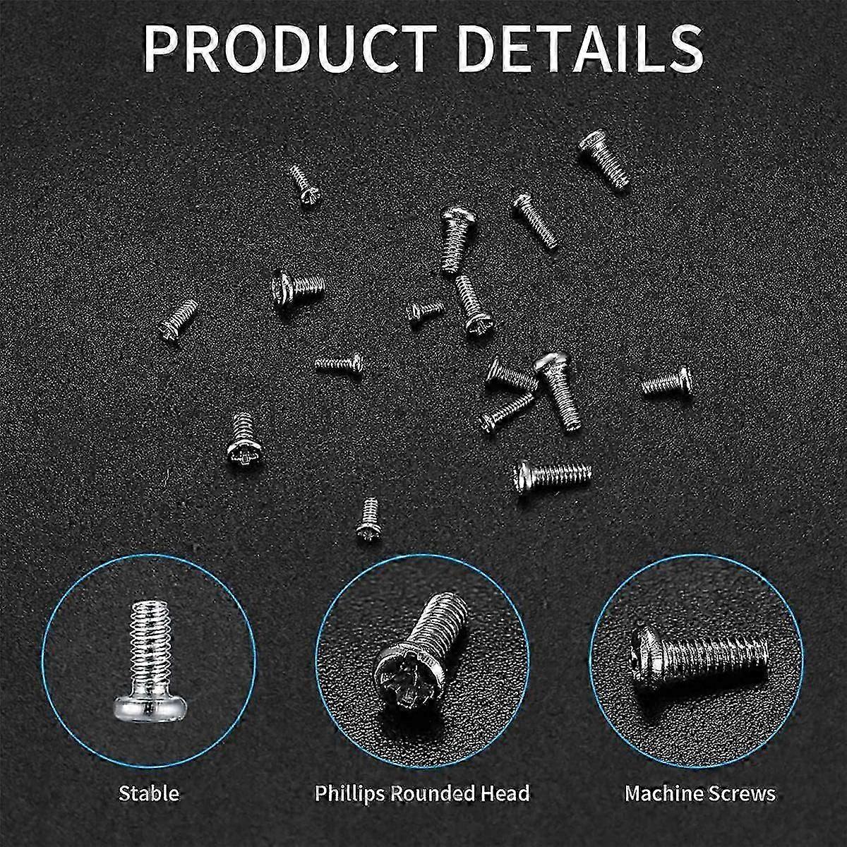 800 Pc Tiny Screws suitable for Electronics, Small Mini Pan Head Machine Screws Kit suitable for Eyeglasses Watches C