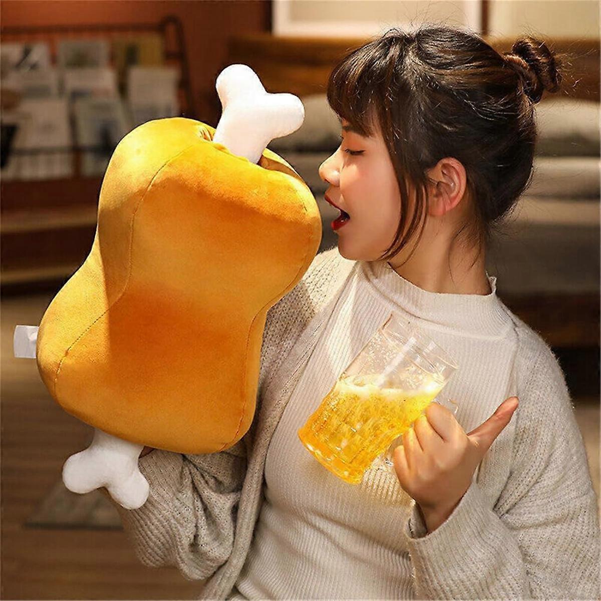 Meat Bone Pillow Funny Nap Pillow Simulation Big Chicken Leg Toy