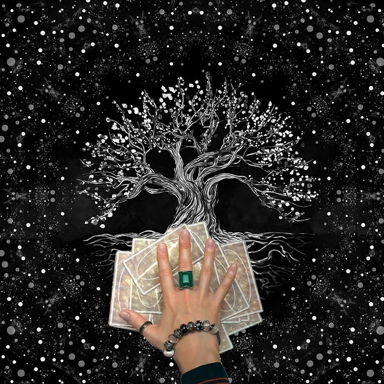 Tarot Card Tablecloth Square Divinations Tapestry Trees Of Life Tablecloth Astrology Table Mat Witchcraft Supplies