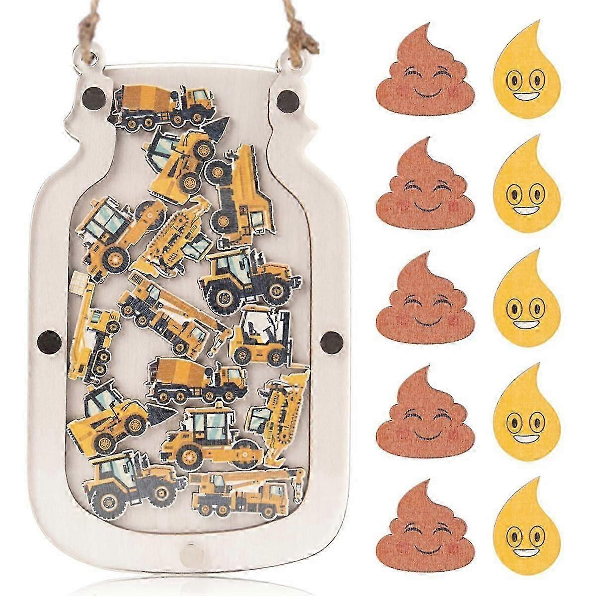 1 ensemble de pot de récompense pour les enfants Classe Tableau de récompense Camion Thème de l’océan Apprentissage de la propreté Comportement