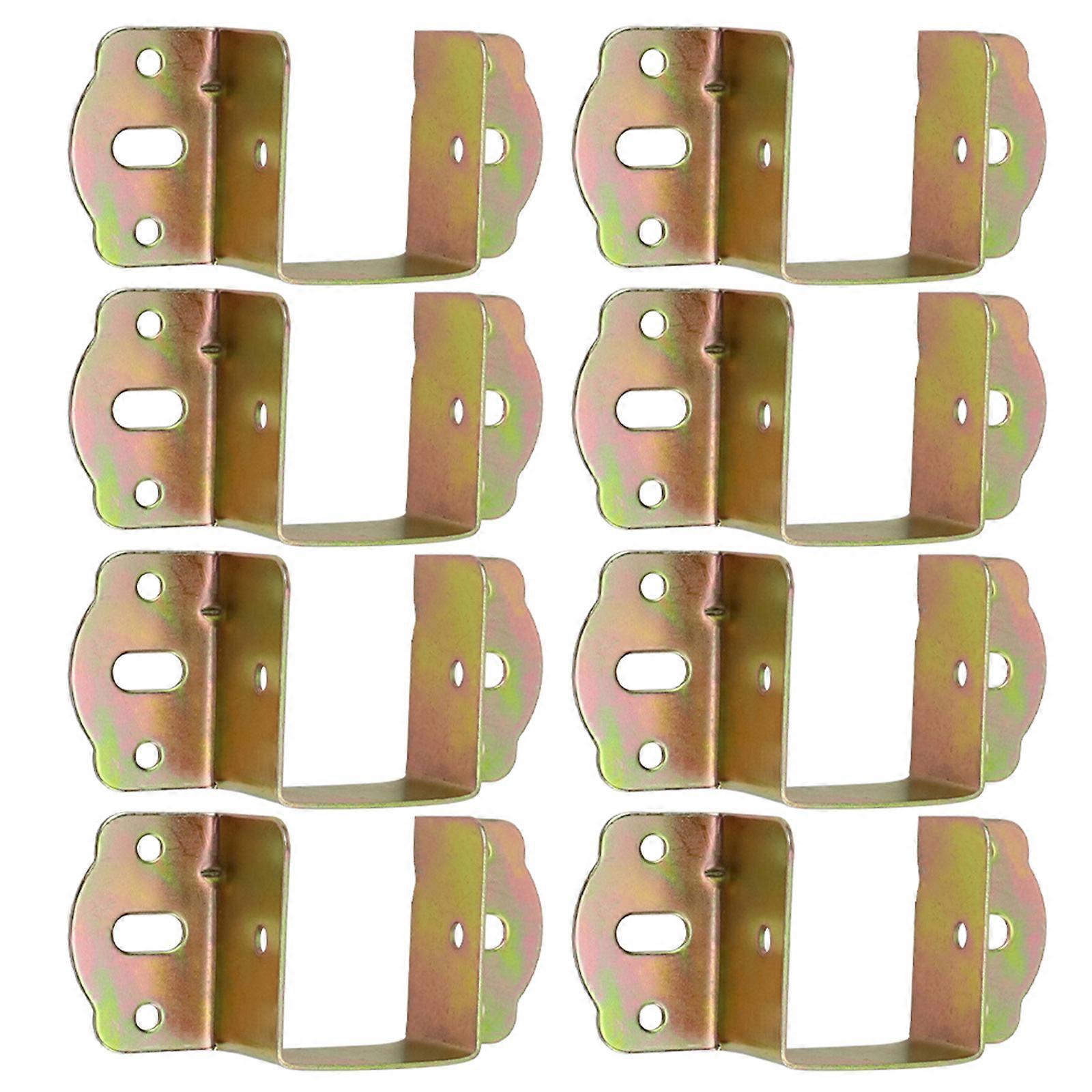 8pcs Bed Frame Stabilizers Brackets Bed Hinges Bed Frame Holders Simple Installs for Secure & Stable Sleep Environment