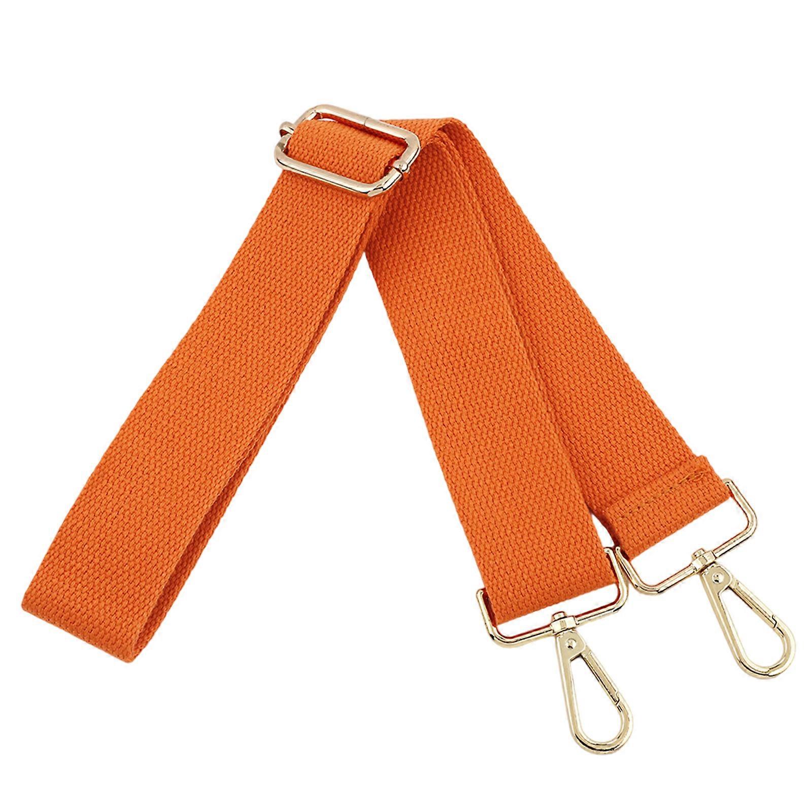 Wide Shoulder Strap Canvas Bag Strap Adjustable Replacement Belt Solid Color Crossbody Bag Handbag Replacement Belt  Orange