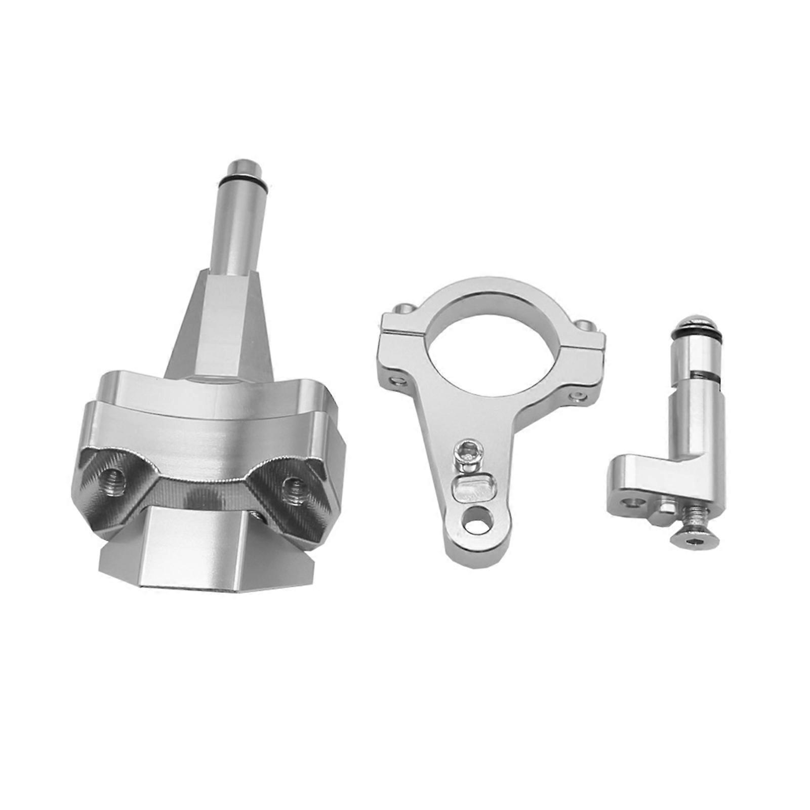 Steering Damper Motorbike Fork Frame Mounting Clamp Damper Fork Bracket Support Universal Holder Foot Fixer For Ninja400 Silver