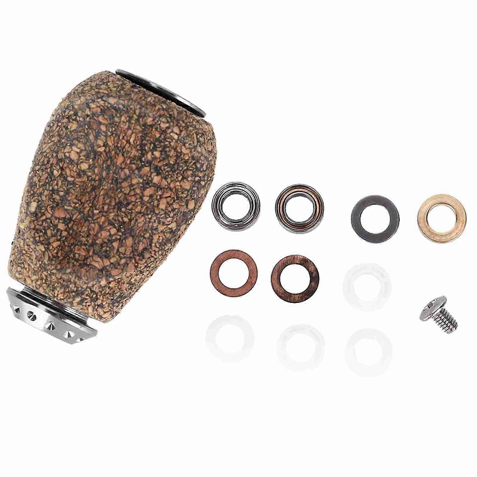 Durable Wood Knob Replacement for Baitcast Spinning Fishing Reel Handle Type C, Comfortable Grip and Easy Installation