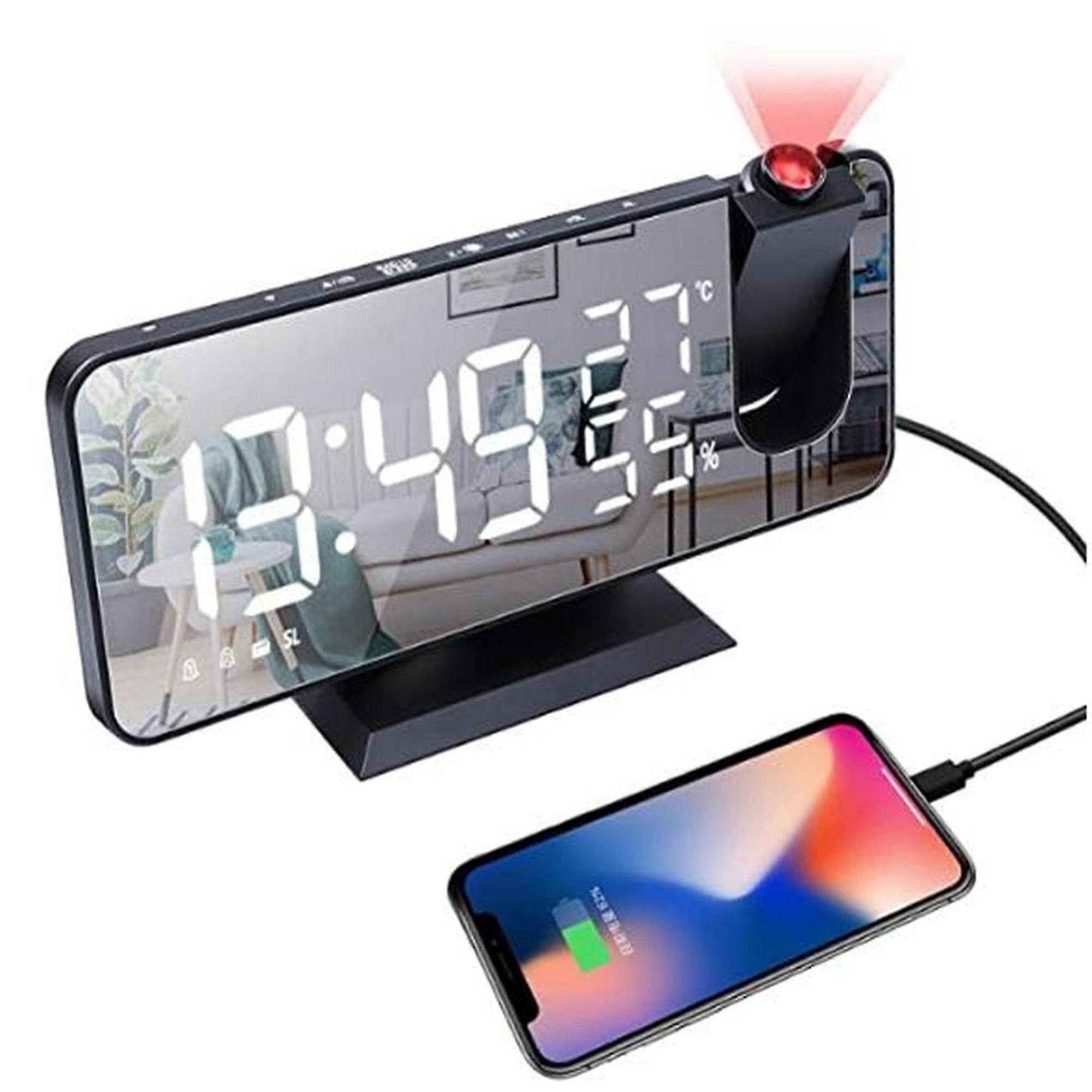 Projection Alarm Clock Led Display Temperature Humidity Clock