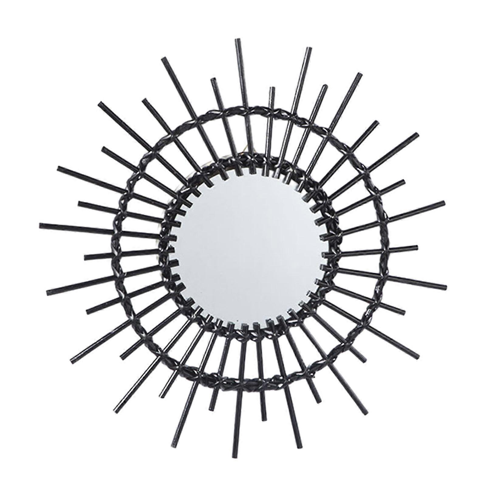 Tessuto Rattan Dressing Mirrorr Innovativa Art Decoration Trucco Mirrorr Bagno Camera Da Letto Appeso A Parete Mirrorr