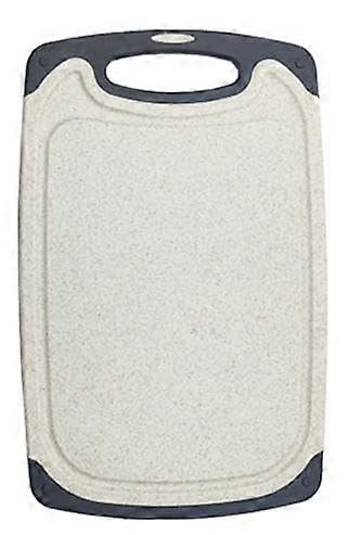 Wheat Straw Cutting Boards For Kitchen, Double-sided Available with Easy-grip Handle, Non-slip Feet and Deep Drip Chute