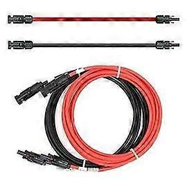 Extension cable - Both sides - Solar cable - Red/black - 6 mm2 - With mounted solar connector (2x 2m)