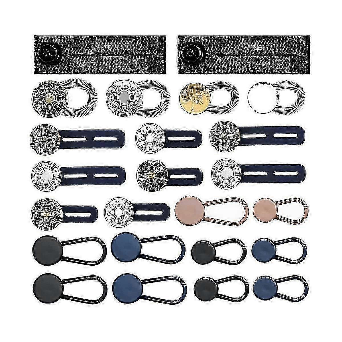 Pants Button Extenders for Jeans - 6 Sizes - Adjustable Waistband Extender