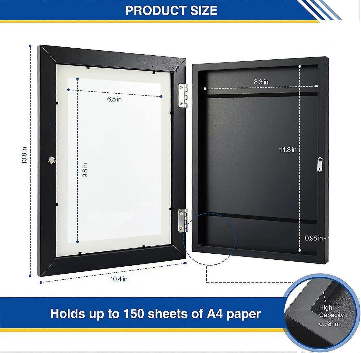 Set of 1 Frames 21x30 cm / A4 Modern Natural in MDF with Acrylic Glass Including